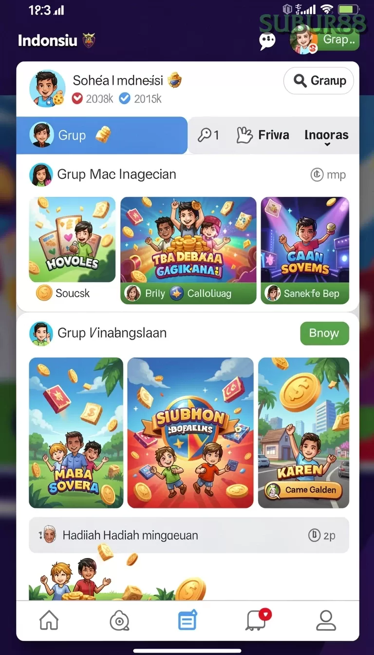 Cuplikan layar RP777 — menu navigasi